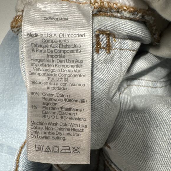 Madewell The Perfect Vintage Straight Jean Womens 26 Distressed Light Blue Denim - Picture 8 of 15